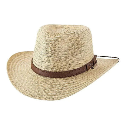 Bullhide Bonaventure- Straw Outback Fedora Hat - Hatcountry