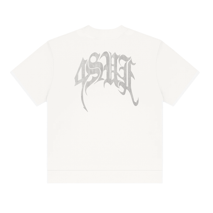 CAMISETA BOXY BARRA DUPLA 4SUF OFF WHITE