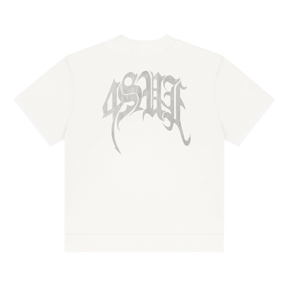 CAMISETA BOXY BARRA DUPLA 4SUF OFF WHITE