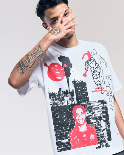 CAMISETA CIDADE MALUCA OFF WHITE - Four Street