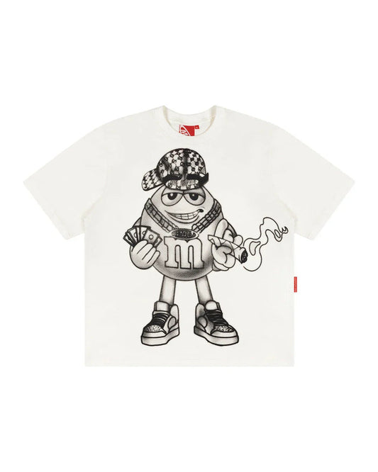 CAMISETA FUMANDO AQUELE QUE DEIXOU A MAD, ENLATADA OFF WHITE - Four Street