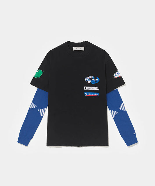 Camiseta Manga Longa Piet F.C - Vintage Blue