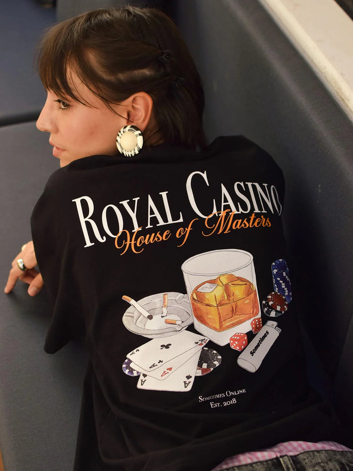 Camiseta Boxy Royal Casino Preta - Four Street