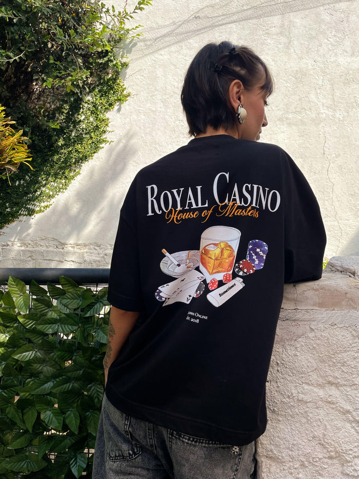 Camiseta Boxy Royal Casino Preta - Four Street