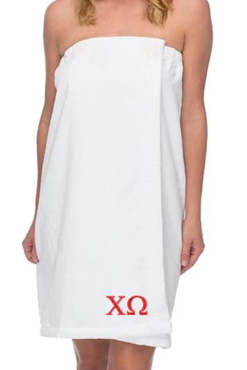 Chi Omega Terry Velour Spa Wrap