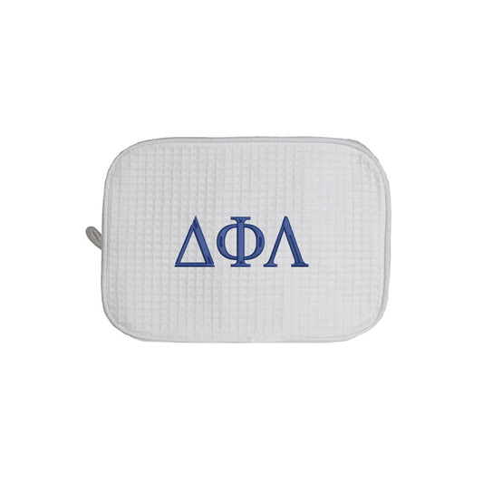Delta Phi Lambda Waffle Weave Cosmetic Bag