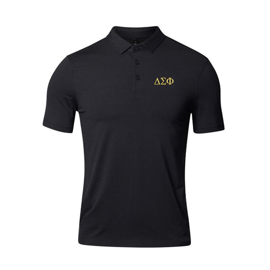 Delta Sigma Phi lululemon Evolution Short-Sleeve Polo - Black