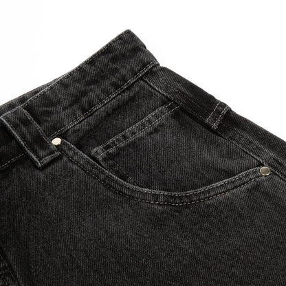Denim Pants H-Line Washed Black - Four Street