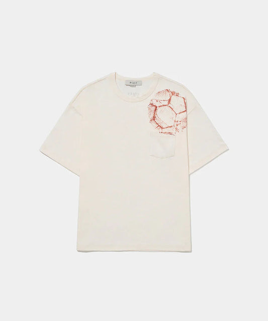 Football Pocket T-shirt Bone White - Four Street