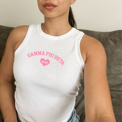 Gamma Phi Beta Cropped Tank Top