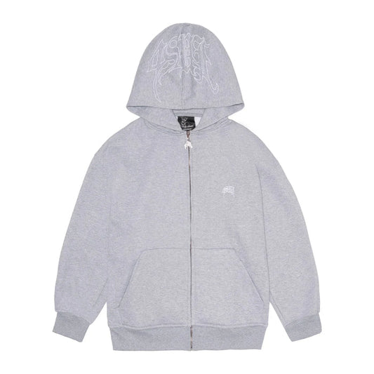 HOODIE ZÍPER 4SUF MIXED GRAY - Four Street