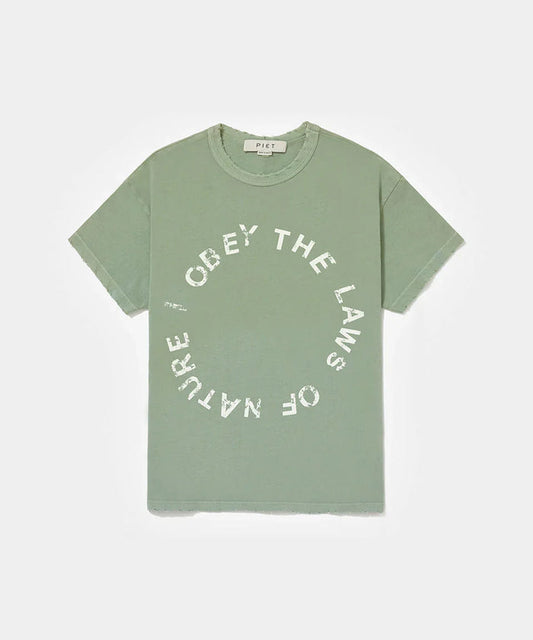 I Obey Fitted Tee - Light olive - Four Street