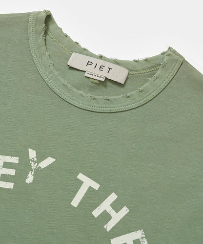 I Obey Fitted Tee - Light olive - Four Street