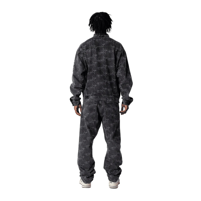 JACKET MONOGRAM SUFSTAR JEANS BLACK - Four Street