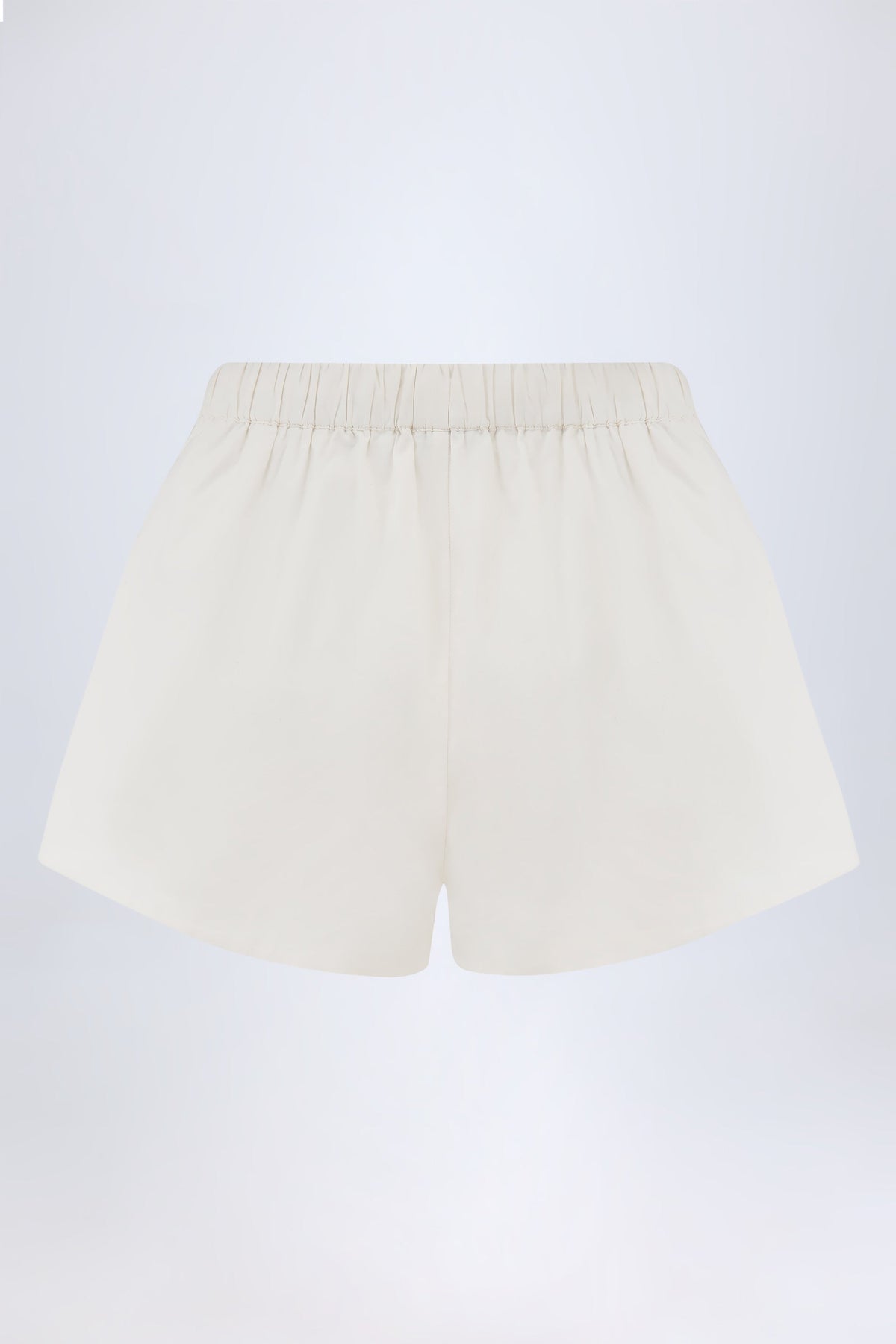 Mid-Rise Cotton-Poplin Shorts in White