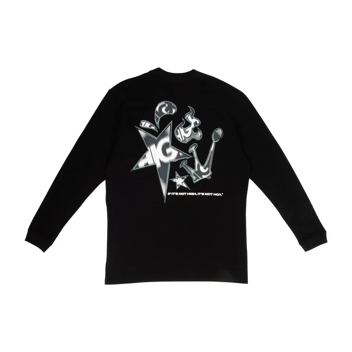 Longsleeve Stars Black - Four Street