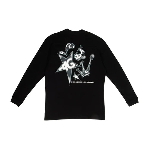 Longsleeve Stars Black - Four Street