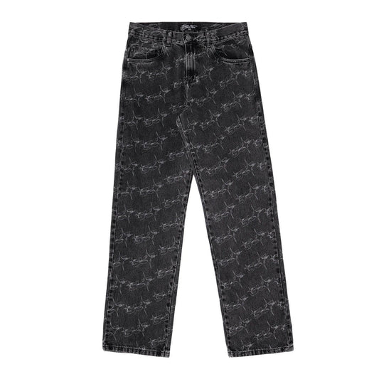 PANTS MONOGRAM SUFSTAR JEANS BLACK - Four Street
