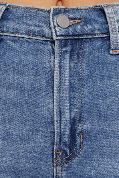 Just Black Cuffed Wide Leg Jean - Medium