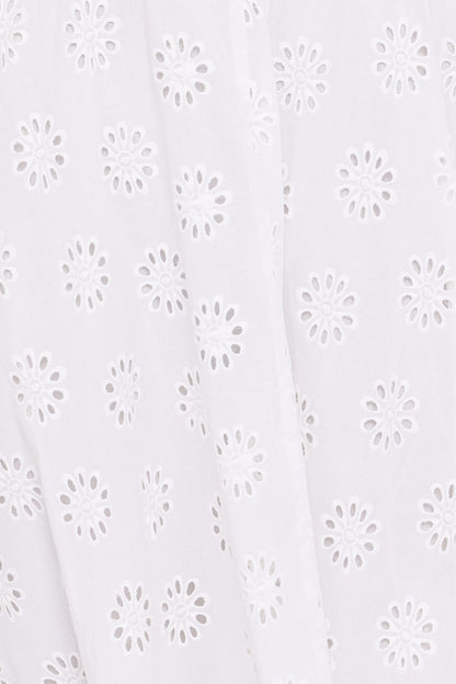 Varia Eyelet Maxi Skirt - White