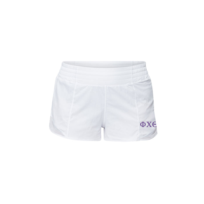 Phi Chi Theta lululemon Hotty Hot High-Rise Lined Short 2.5" - White
