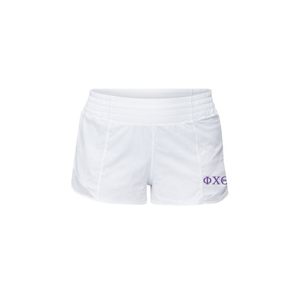 Phi Chi Theta lululemon Hotty Hot High-Rise Lined Short 2.5" - White