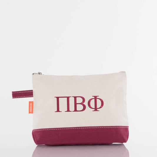 Pi Beta Phi Canvas Cosmetic Bag