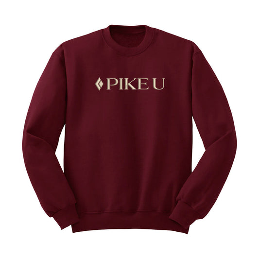 PIKE U Crewneck Sweatshirt - Embroidered Logo