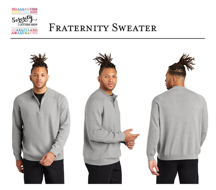 Sigma Alpha Epsilon 1/4-Zip Monogrammed Sweater