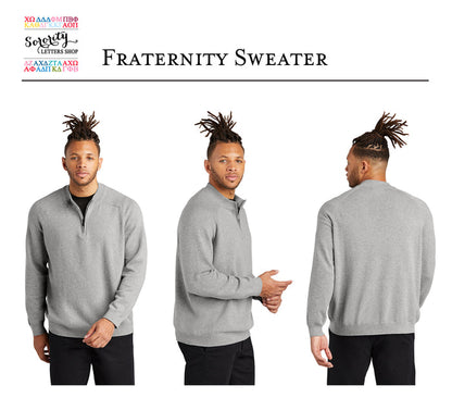 Sigma Alpha Epsilon 1/4-Zip Monogrammed Sweater