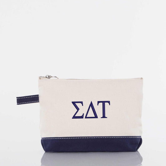 Sigma Delta Tau Canvas Cosmetic Bag