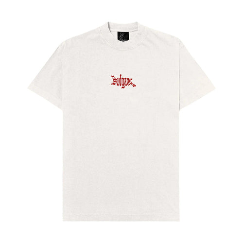 TEE BASIC OFF WHITE / RED LOGO - Four Street