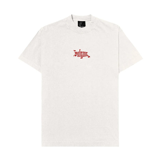 TEE BASIC OFF WHITE / RED LOGO - Four Street