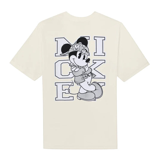 Tee Mickey Script White