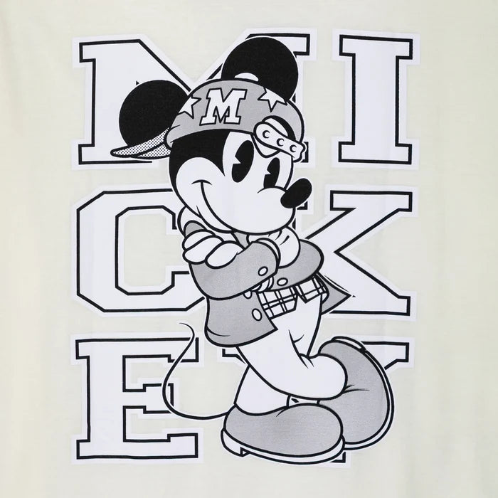 Tee Mickey Script White
