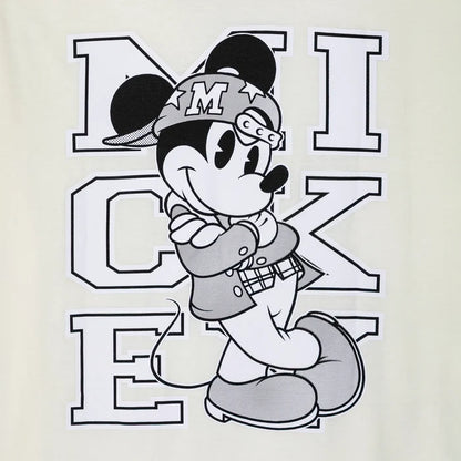 Tee Mickey Script White