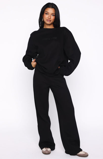 Stay Lifted Oversized Sweater Black