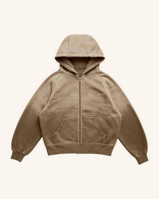 UNF HEAVY ZIP HOODIE - SAND
