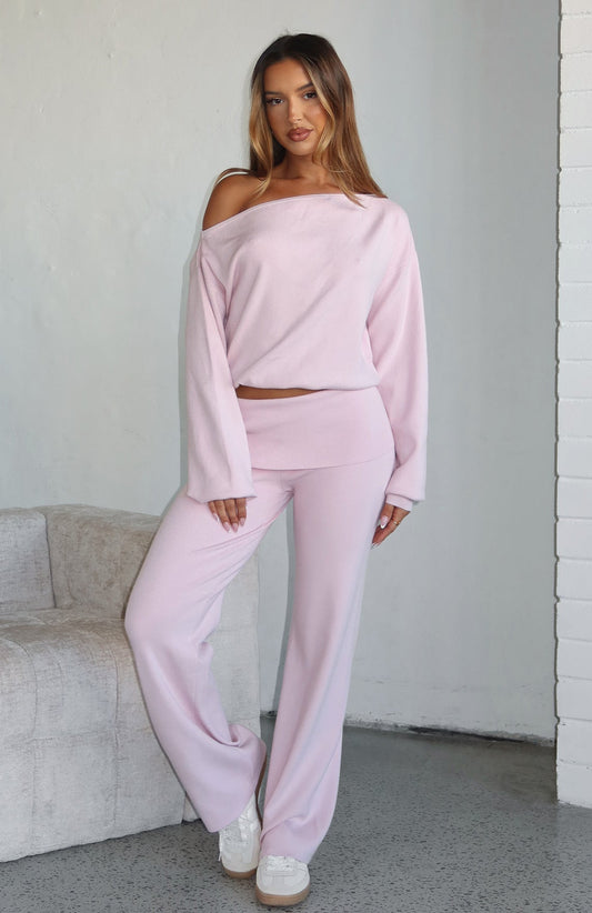 Can't Find The Words Knit Pants Pink