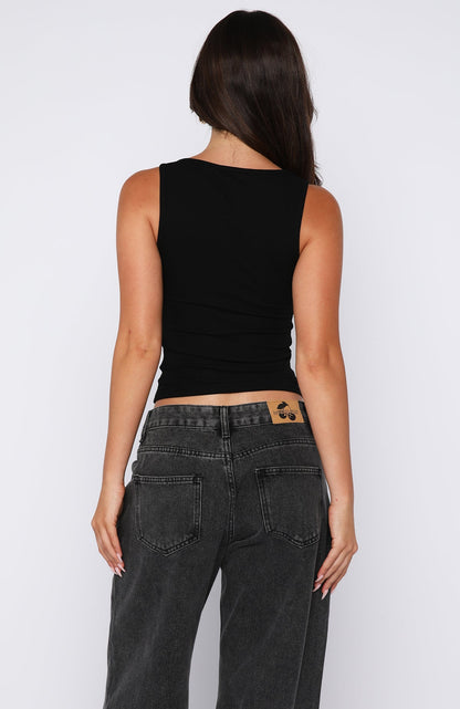 Sinful Embrace Rib Tank Black