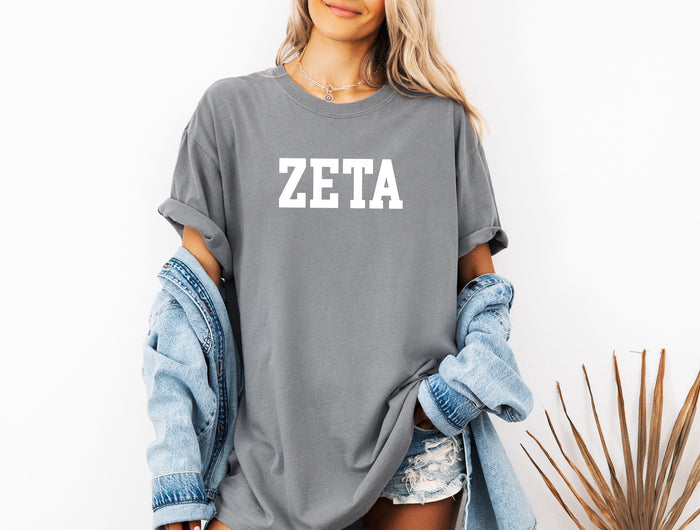 Zeta Tau Alpha Heavyweight Short Sleeve T-shirt - Comfort Colors